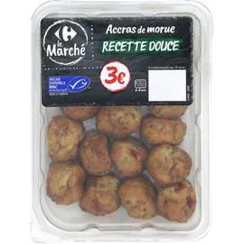CARREFOUR Accras de morue recette douce 200g