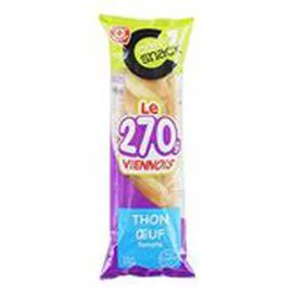 MARQUE REPÈRE, CÔTÉ SNACK Sandwich viennois Coté Snack Thon Oeuf tomate 270g
