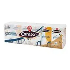 MARQUE REPÈRE, CARESSE Mouchoirs blancs 4 plis Mouchoirs papier - 24 étuis 24x9 