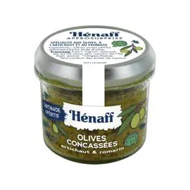 HÉNAFF Tartinable olives concassées artichaud et romarin 90g