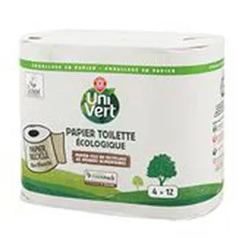 MARQUE REPÈRE, UNI VERT Papier toilette 2 plis 4=12 x4