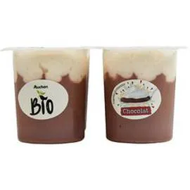 AUCHAN BIO Liégeois au chocolat 4x100g