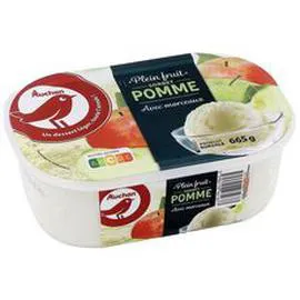 AUCHAN Sorbet pomme avec morceaux 665g