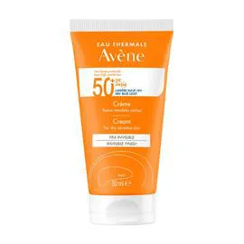 EAU THERMALE AVÈNE Crème Solaire Fini Invisible Très Haute Protection 50+ Pour Peaux Sensibles Sèches 50ml