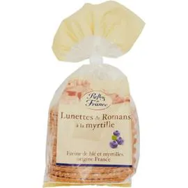 REFLETS DE FRANCE Biscuits Lunettes de Romans myrtille 350g