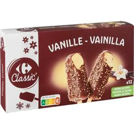 CARREFOUR CLASSIC' Glaces vanille 12x37,5g