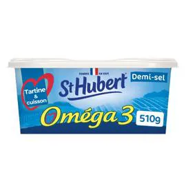 ST HUBERT Margarine Demi-Sel Oméga 3 Tartine et Cuisson 510g
