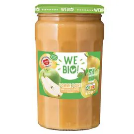 VALADE, WE BIO! Compote pomme poire bio sans sucres ajoutés 630g