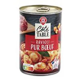 MARQUE REPÈRE, CÔTÉ TABLE Ravioli pur boeuf Sauce italienne 400g