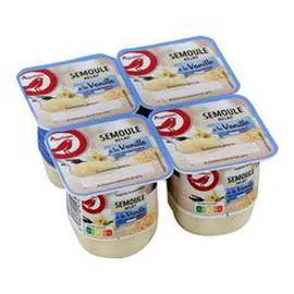 AUCHAN Semoule au lait à la vanille 4x115g