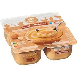 CARREFOUR Crème dessert saveur praliné 4x125g