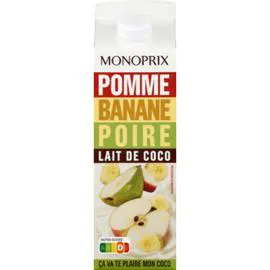 MONOPRIX Jus pomme banane poire lait de coco 1l