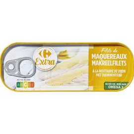 CARREFOUR EXTRA Filets de maquereaux moutarde de Dijon 169g
