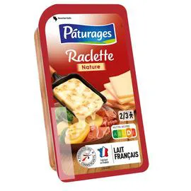 PÂTURAGES Raclette en tranches, nature 400g