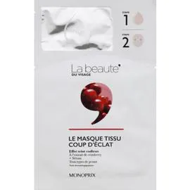 LA BEAUTÉ DU VISAGE Le masque tissu coup d'éclat l'unité