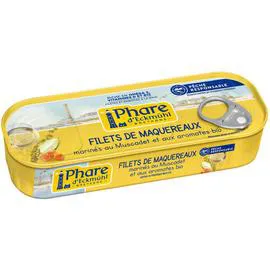 PHARE D'ECKMÜHL Filet de Maquereaux Marinés au Muscadet & aromates Bio 151g