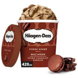 HÄAGEN-DAZS Glace macaron double chocolat ganache 364g