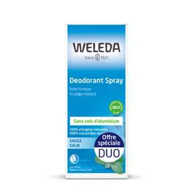 WELEDA Déodorant Note Tonique Sauge Sans Sels D'Aluminium Bio 2x100ml