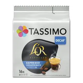 TASSIMO, L'OR Café dosettes compatibles espresso decaffeinato 106g