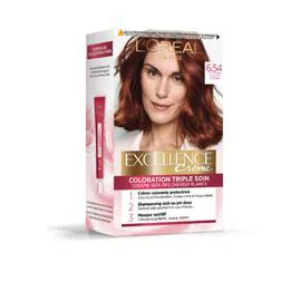 L'ORÉAL PARIS, EXCELLENCE Coloration Cheveux 6.54 Blond foncé acajou cuivré l'unité