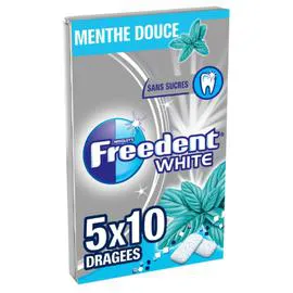 FREEDENT, WHITE Chewing-gum sans sucres Menthe Douce 70g