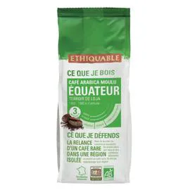 ÉTHIQUABLE Café moulu pur arabica Equateur Bio 250g