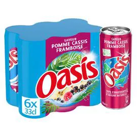 OASIS Boisson aux fruits saveur pomme cassis framboise 6x33cl