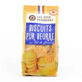LES DEUX GOURMANDS Biscuits Pur Beurre au Sel de Guérande 150g