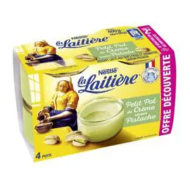 NESTLÉ, LA LAITIÈRE Crèmes dessert saveur pistache 4x100g