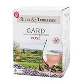 MARQUE REPÈRE, RIVES & TERRASSES Vin rosé Gard IGP 5l