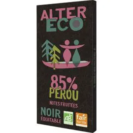ALTER ECO Chocolat bio noir Pérou 85% 100g