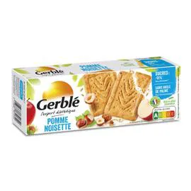 GERBLÉ Biscuits pomme noisette sucre réduit 230g