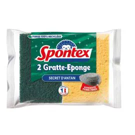 SPONTEX Eponge à récurer secret d'Antan x2