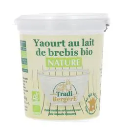 TRADI-BERGERE Yaourt Au Lait De Brebis Nature Bio 400g