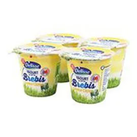 MARQUE REPÈRE, DÉLISSE Yaourt lait brebis Citron 4x125g