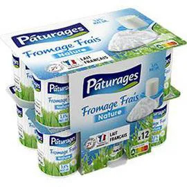 PÂTURAGES Fromage frais nature 3,6% MG 12x60g