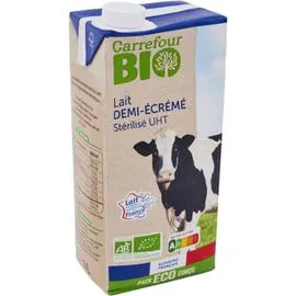 CARREFOUR BIO Lait bio demi-écrémé 1l