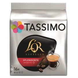 TASSIMO, L'OR Café dosettes compatibles espresso splendente x16 112g