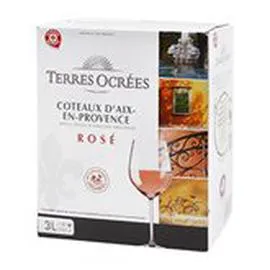 MARQUE REPÈRE, TERRES OCRÉES AOC Coteaux d'Aix-en-Provence vin rosé 3l