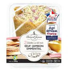 BERNARD JARNOUX CRÊPIER Galettes blé noir oeuf/jambon/ Emmental 2x140g