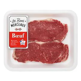 LES BONS MORCEAUX Viande Bovine: Faux filet à griller 2x130g