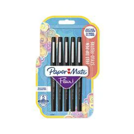 PAPER MATE Feutres Original Noir - pointe moyenne x5