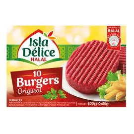 ISLA DÉLICE Steak haché burger original Halal 10x80g