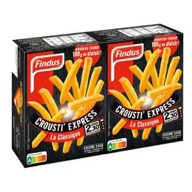 FINDUS Frites crousti express la classique 2x100g