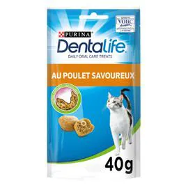 PURINA, DENTALIFE Friandise pour chat pour chat adulte au poulet 40g