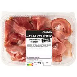 AUCHAN LE CHARCUTIER Chiffonnade de speck 80g