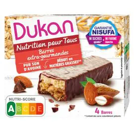 DUKAN Barres son avoine chocolat sans sucres ajoutés 120g
