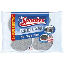 SPONTEX Eponge à récurer grattantes non-rayantes x2