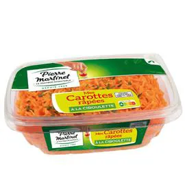 PIERRE MARTINET Salades crudités carottes râpées ciboulette 510g