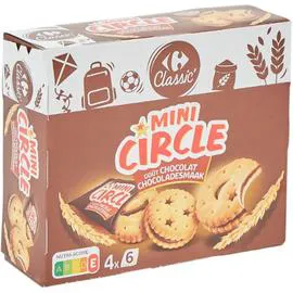 CARREFOUR CLASSIC' Biscuits mini goûter chocolat 168g